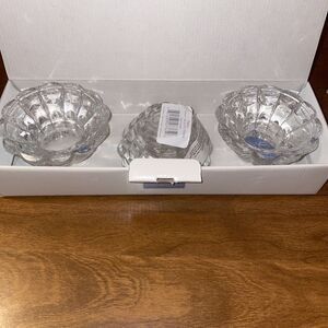 Mikasa Votive Candle Holders Celebrations Facets Collection Set Of 3 Open Box